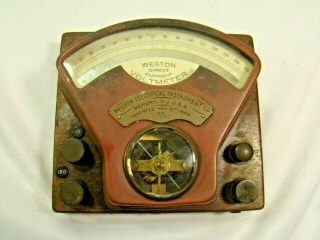 Antique Weston Direct Current Voltmeter Patent Nov 5 1888
