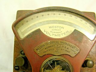 ANTIQUE WESTON Direct Current Voltmeter Patent Nov 5 1888 2