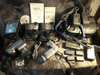 SONY Vintage Digital Cameras,  Mavica,  Cyber - Shot,  Floppy Disc,  Memory Stick,  CD 3