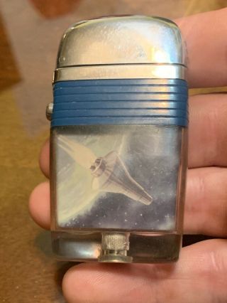 Ultra Rare Vintage Scripto Vu Advertising Lighter Gemini Space Capsule NASA wow 2