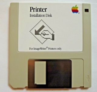 Vintage 3½ " Floppy Disk Apple Macintosh Imagewriter Printer Installation Disk