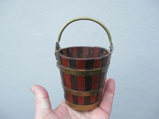 A Fine Small Georgian Apprentice Piece Coopered Bucket C1800
