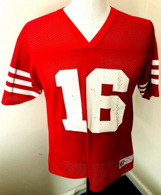 Vtg.  1980s 16 San Francisco 49ers Nfl Football Sandknit Jersey Medium (42 - 44)