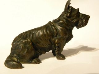 Vintage Bronze Scottish Terrier Dog Cold Painted Vienna Austria ? 321 Grams