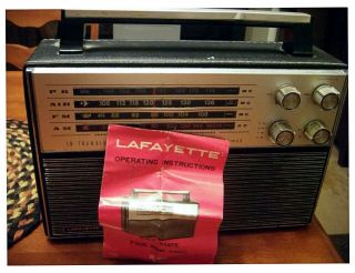 Vintage 1970 Lafayette 99 - 3550 Solid State 4 Band Portable Radio W/oper.  Inst.