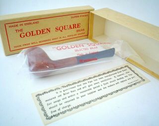 Vintage Golden Square Briar Pipe England With