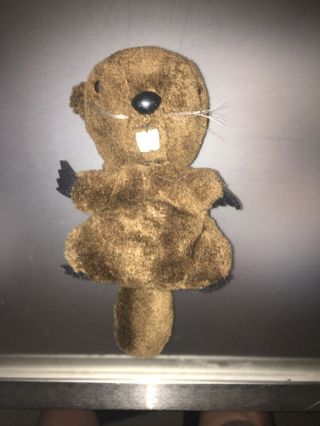 Vintage 1975 R Dakin Baby Plush Beaver Stuffed Animal