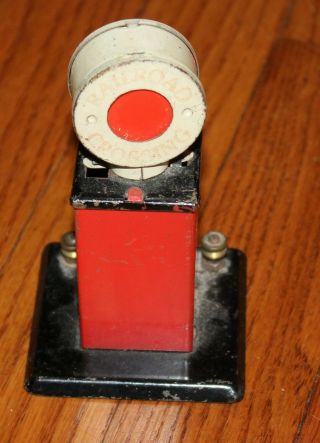 Vtg Antique Railroad Train Crossing Signal Light Metal Red Lionel of NY 2