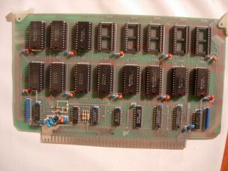 Vintage 1982 Static Ram Board With 10 Hm6116lp - 4 Chips In Sockets,  / Usa Ship