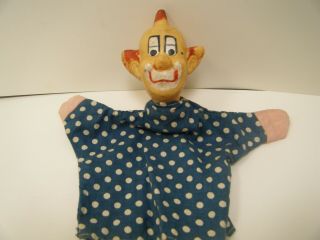 Rare Vintage Howdy Doody Rubber Head Clarabell The Clown Hand Puppet