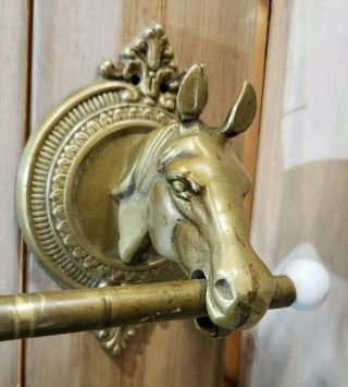 Vintage Brass Double Horse Head 38 