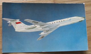 Aviation Post Card Aeroflot Air Liner Plane Craft Ways Tu Ty 134 Pc Fly Flight O