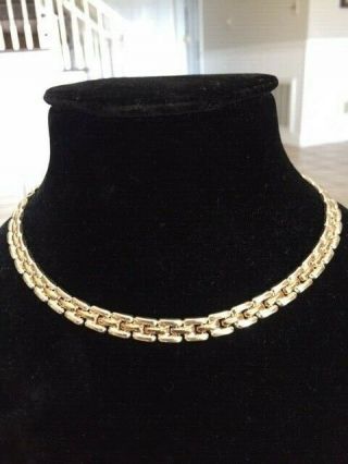 Unisex.  925 Sterling Silver Interlocking Chain Necklace 17 " Italy Vintage