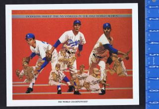 1963 La Dodgers Sweep Ny Yankees In World Series - Union 76 Collectible Print