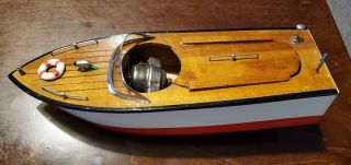Rare Vintage,  Japan Model Battery Powered Boat 1950 
