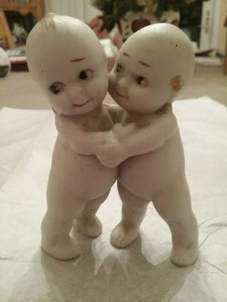 Vintage Hugging Bisque Kewpie Dolls Made In Japan