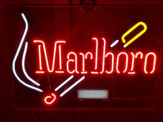 1997 Vintage Marlboro Cigarettes Neon Lighted Sign Tobacco Advertising Light