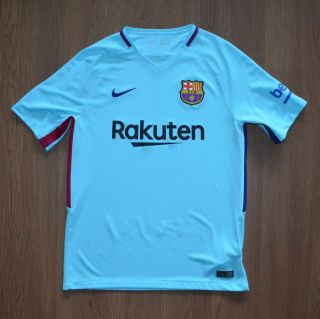 Fc Barcelona Nike 2017 - 2018 Away Soccer Football Jersey Shirt Maglia Sz M