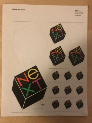 Next Stickers Orignal Partial Sheet Apple Nextstep Nextcube