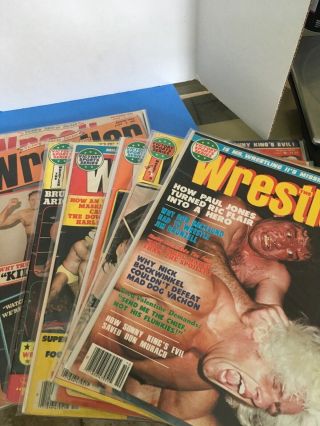 8 Issues Of Vintage “ The Wrestler” From 1970’s