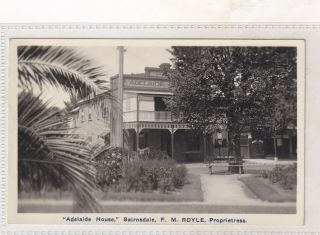 Vintage Postcard Adelaide House At Bairnsdale Victoria 1900s