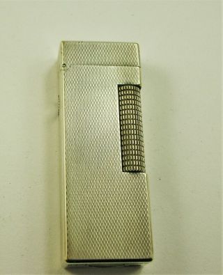 Dunhill Rollagas Lighter,  Barley Silver Plated,  Made In Switzerland