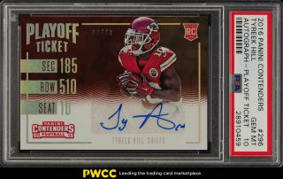 2016 Panini Contenders Playoff Ticket Tyreek Hill Rc Auto /49 296 Psa 10 (pwcc)