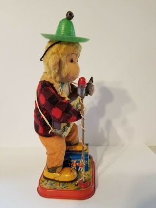 Vintage Alps Tin Battery Operated Rock “N” Roll Monkey 1950s Japan 2