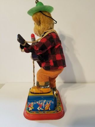Vintage Alps Tin Battery Operated Rock “N” Roll Monkey 1950s Japan 3