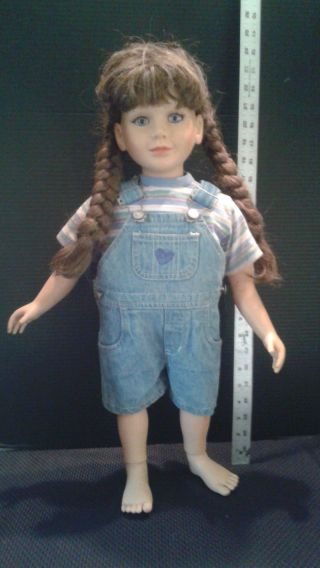 Vintage " My Twin " 23 " Doll Brown Hair Baby Blue Eyes 1997