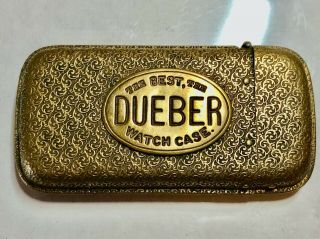 Antique Advertising Match Safe “the Best,  Dueber Watch Case” Canton,  Oh 1890 
