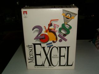Vintage Microsoft Excel For Macintosh Spreadsheet Software