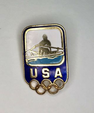 Authentic Olympic Team Usa Rowing 1996 Atlanta Olympic Games Colored Pin