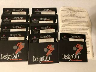 Designcad 2d V5.  0 Floppy Disk 5 1/4 " (9 Count) American Small Business Computers