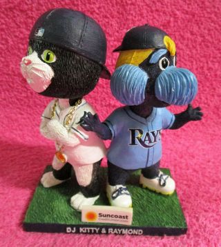 Tampa Bay Rays Dj Kitty & Raymond Double Bobblehead Figure 2016