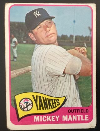 Mickey Mantle 1965 Topps 350 Vintage Baseball Card