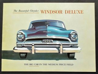 1954 Chrysler Windsor 16 Page Color Brochure 9 X 12 Inches 54cw