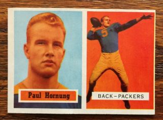 1957 Topps Paul Hornung Rookie Card - Sharp Vintage Gradable