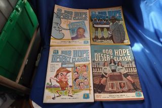 4 Vintage Bob Hope Desert Classic Official Souvenir Programs 1970 - 72 - 74 &1975