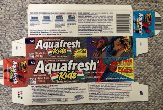 Rare Vintage 1995 Aquafresh Spiderman Manufacturing Box Prototype Marvel