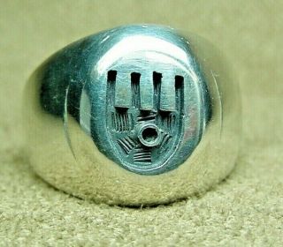 Vintage Old Pawn Hopi Native American Sterling Silver Bear Paw Ring Sz10