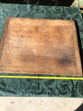 Early Antique Cutting Board Square Nails Bread Board Ends Wooden