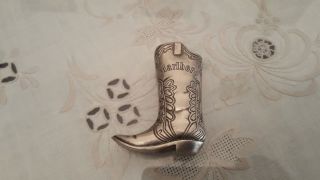 Marlboro Cowboy Boot Extremely Rare & Collectible Small Lighter Metal Case