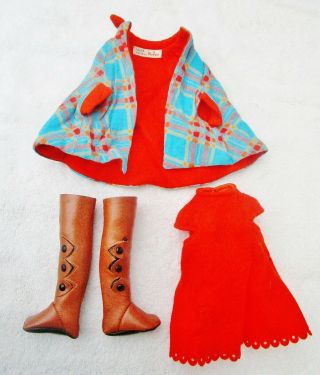 1967 Alta Moda Furga Vintage Fashion S Doll Gigolo 8789 Outfit Cape Dress Boots