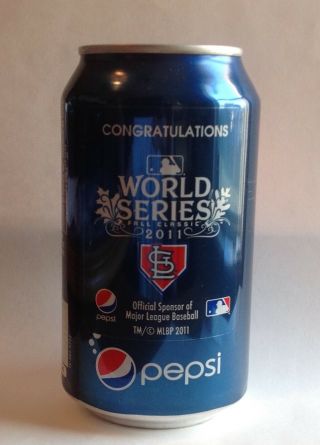 St.  Louis Cardinals 2011 World Series Pepsi - Cola Can " Very Rare " None On Ebay