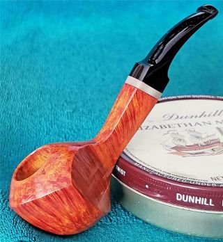 Unsmoked Kristoff - Christopher Brown Paneled Freehand American Estate Pipe