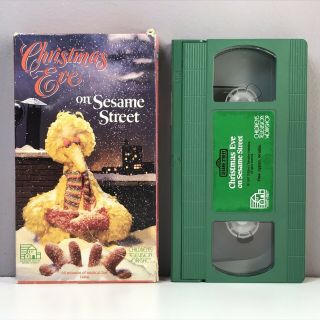 Sesame Street Christmas Eve On Sesame Street Vhs Video Rare Green Tape Vtg 1987