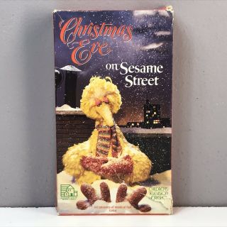 Sesame Street CHRISTMAS EVE ON SESAME STREET VHS Video RARE Green Tape VTG 1987 2