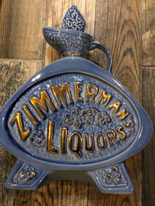 Zimmerman’s Liquors,  Chicago Il,  1969,  Jim Beam Whiskey Bottle/decanter Vintage