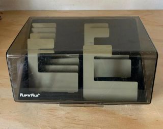 Vintage Flip N File Floppy Disk Storage Case Organizer For 3.  5” Disks